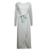 eBay solid color anti-sleeve flat long-sleeved crew neck irregular dress color