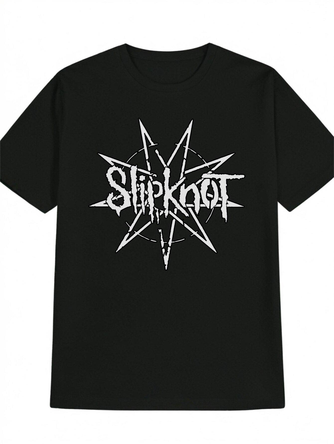 

Vintage-Inspired Black T-shirt with Cartoon Band Logo L