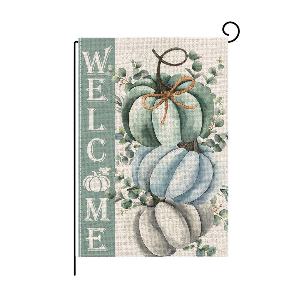 Flax Garden Flag Autumn Pumpkin Double-sided Printed Garden Decoration Small Flag Outdoor Display Flag