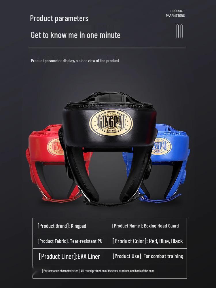 Cască de Box Full Face cu Protecție pentru Bărbie pentru MMA, Muay Thai și Sanda - Echipament de Protecție pentru Antrenament Adulți și Copii.