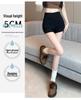 Women's Black High-Waisted Slim Fit Autumn Shorts, Petite Three-Point Hot Pants