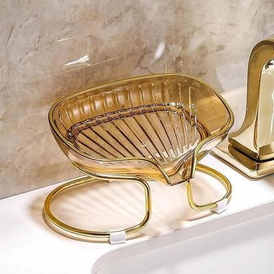 1 adet Sabunluk Su Tahliye Edebilir Delme Yok Hafif Lüks Atmosfer Kendinden Şekilli Drenaj Yaprağı Yüksek Bulaşık Sabunu Ucu