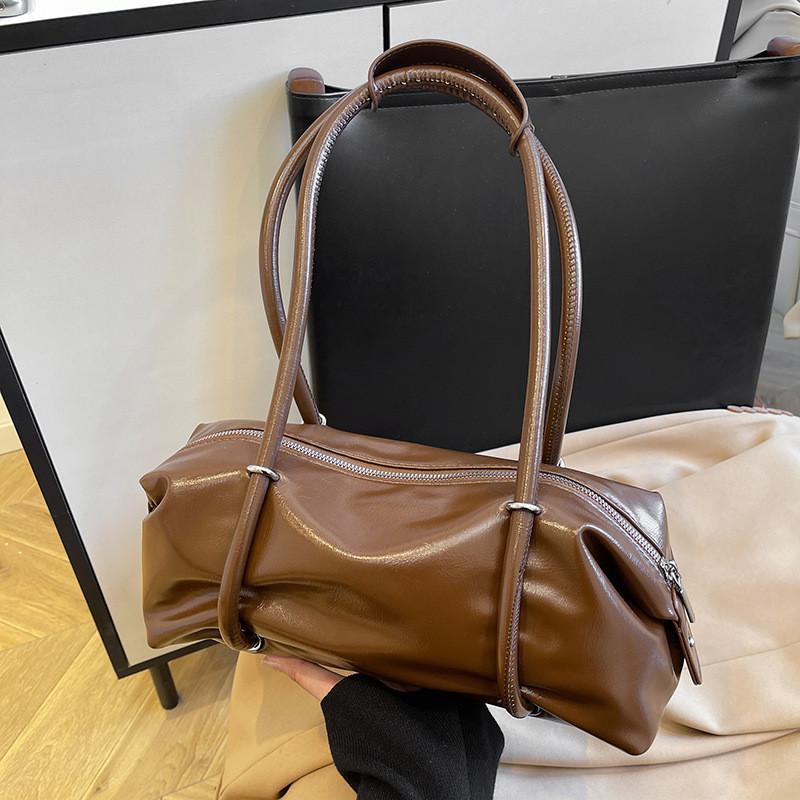 Ielgy Boston Big Bag Large Capacity High-End Feel Niche Texture Commuter One-Shoulder Armpit Pillow Bag