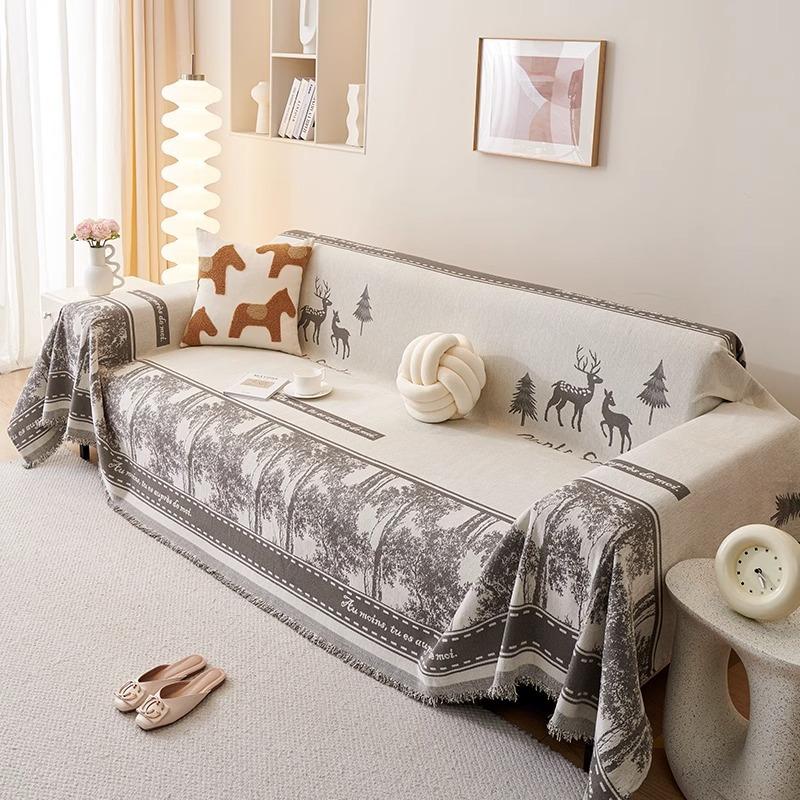 Sofa Cover Towel Ins Style Chenille Sofa Cover Cloth All-Inclusive Four Seasons Universal Anti-Scratching Sofa Cover Cushion