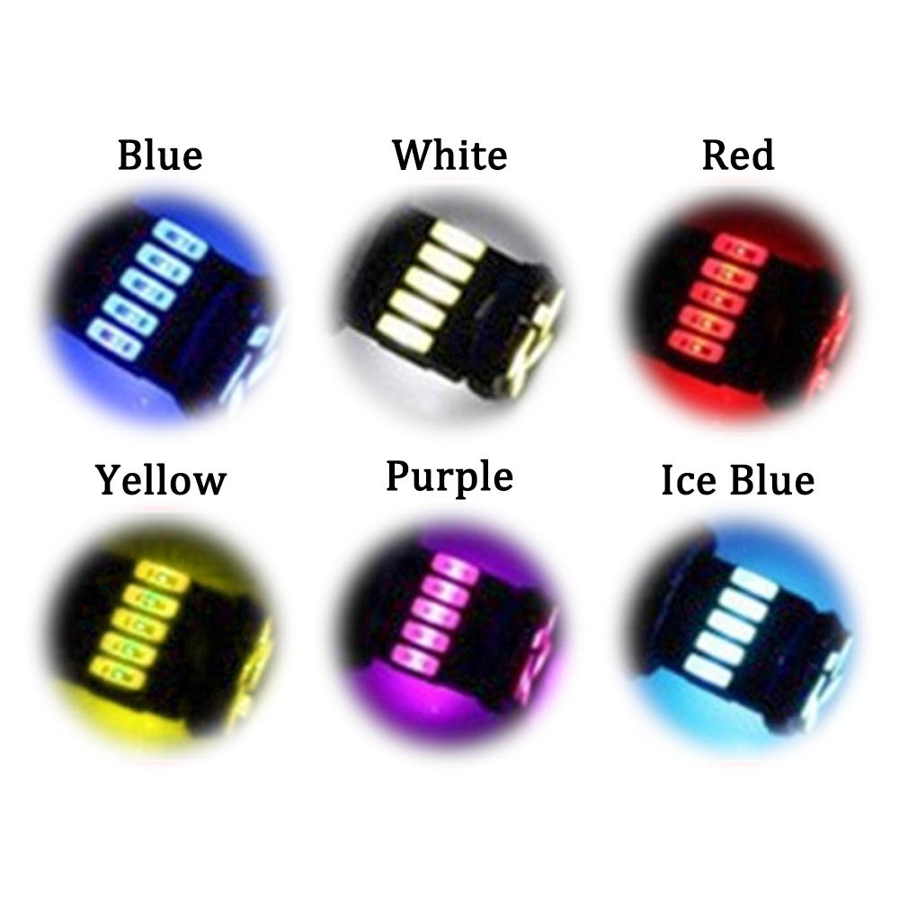 10pcs Super Bright T10 License Plate Light 168 12V Car LED Reading Bulbs 194 4014-15SMD Interior Lamps
