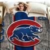 Chicago Cubs Print Flannel Blanket High Quality Warm Comfortable Cover for All Seasons Perfect for Gifts Home Decor