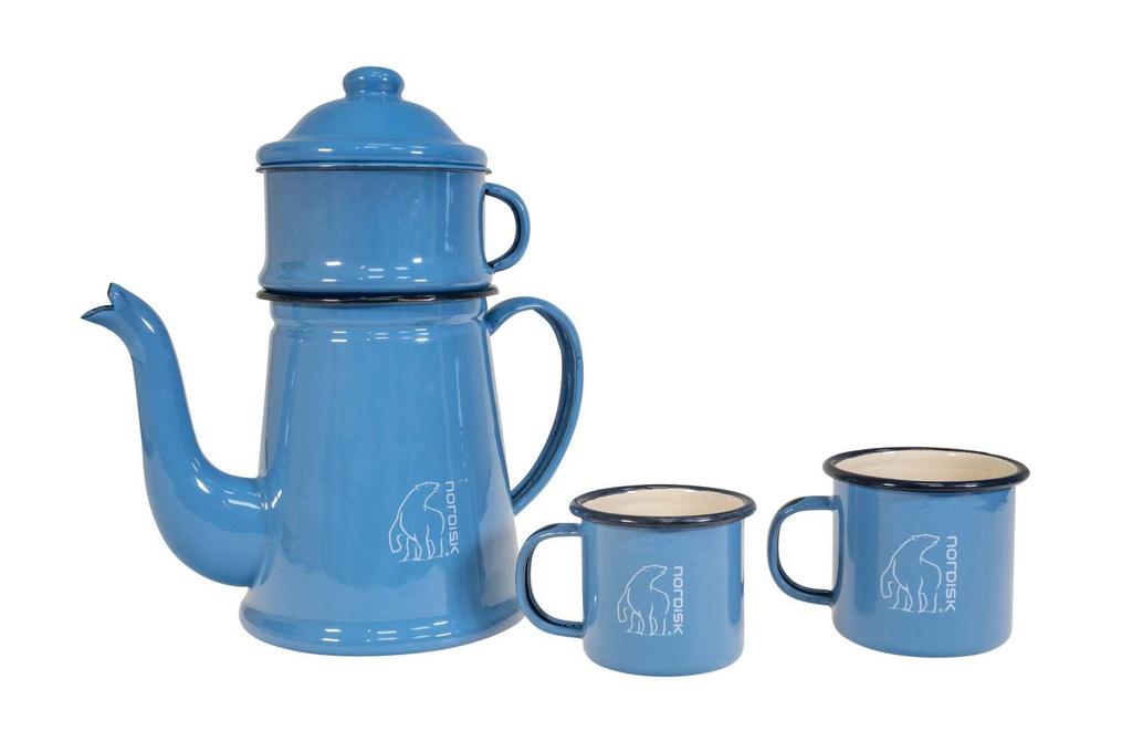 NORDISK Outdoor Camping Enamel Madam Blue Coffee Pot Bla Sky Blue Japanese 119092 (Madam Coffee) 1.5L [Genuine Product]