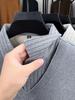 Men's Thickened Velvet Lapel Sweater for Autumn/Winter - Middle-Aged and Elderly Dad Style