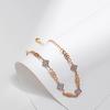 Waterproof Luxury Geometry Bangle Handmade Cubic Cuff Bracelet  Wedding Party Gift