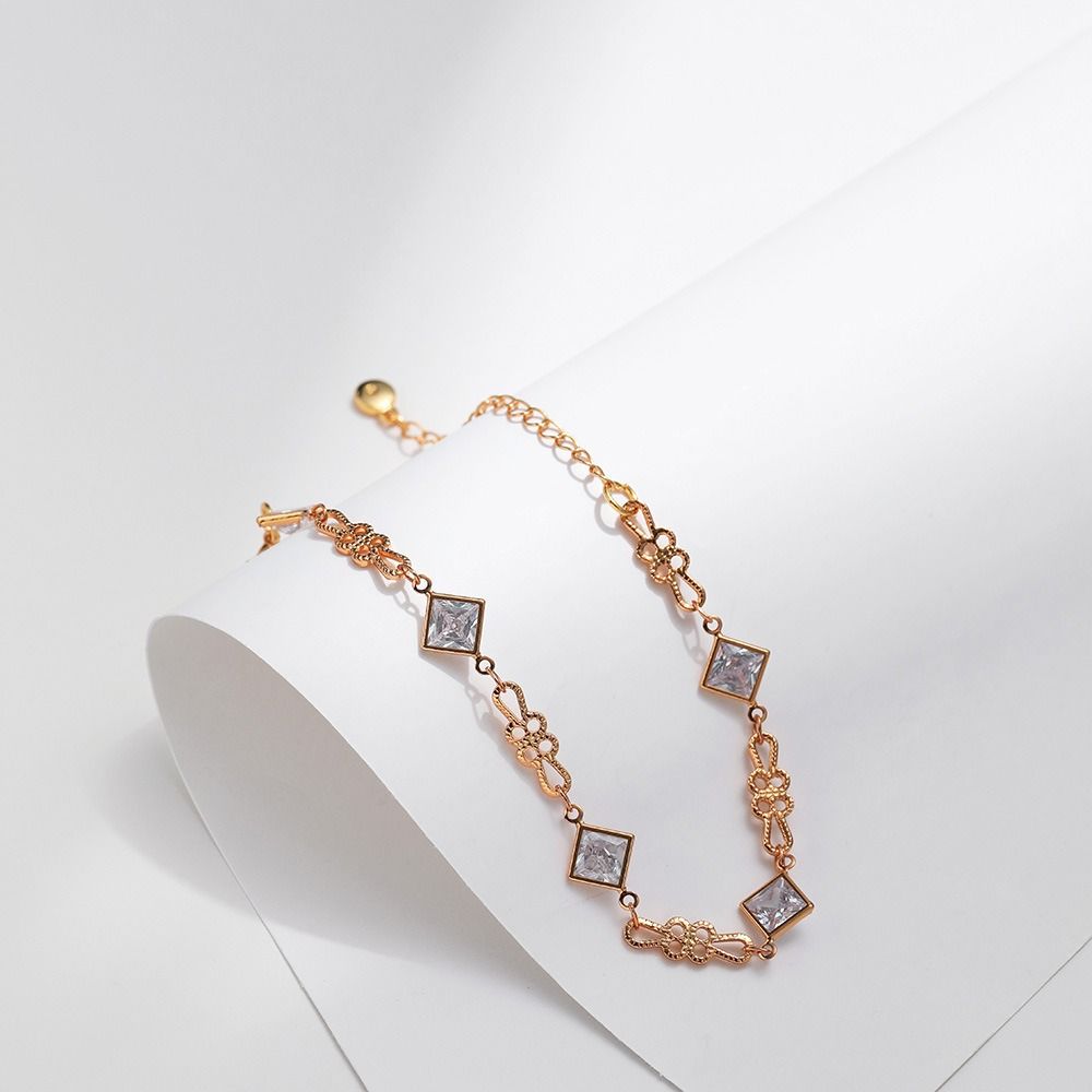 Waterproof Luxury Geometry Bangle Handmade Cubic Cuff Bracelet  Wedding Party Gift
