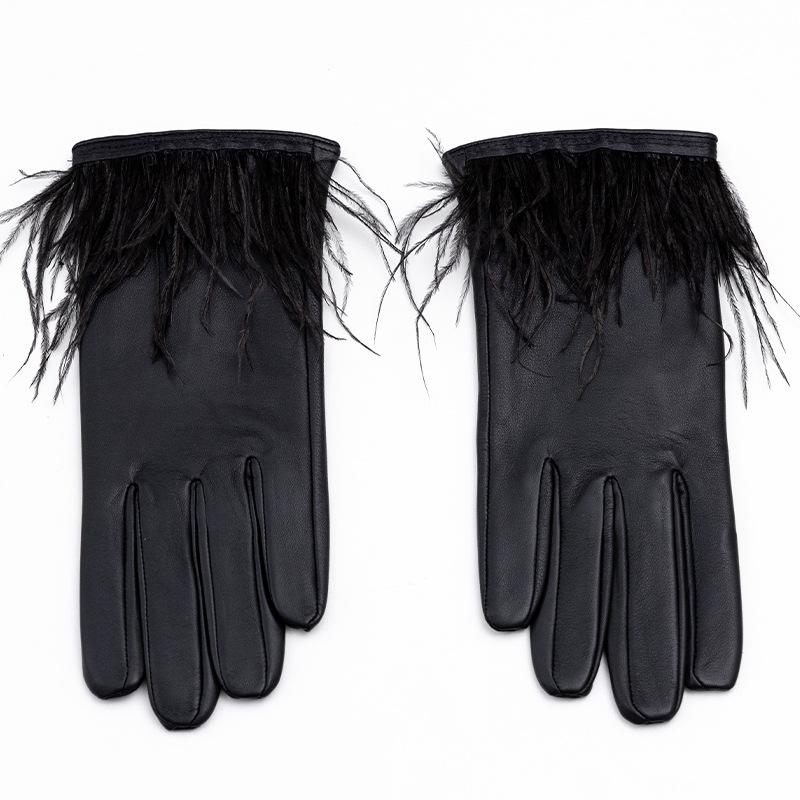 

Длинные плюшевые женские перчатки из натуральной кожи Модные Сценические Клубные Разноцветный Эффект Подходящие к одежде и аксессуарам Silinelli XL size