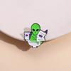 Collectible Alien Newspaper Reader Pin Alien Badge Pin Alloy Material Perfect Gift for Extraterrestrial Enthusiasts