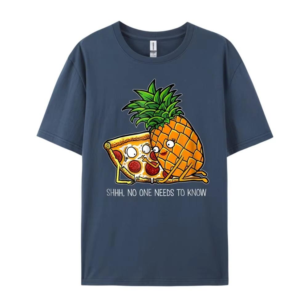 2026 Neue Ananas Pizza Lustige Peperoni Pizzas Grafik T-Shirt Herren Damen Humor Vintage Neuheit T-Shirts Herren Tee