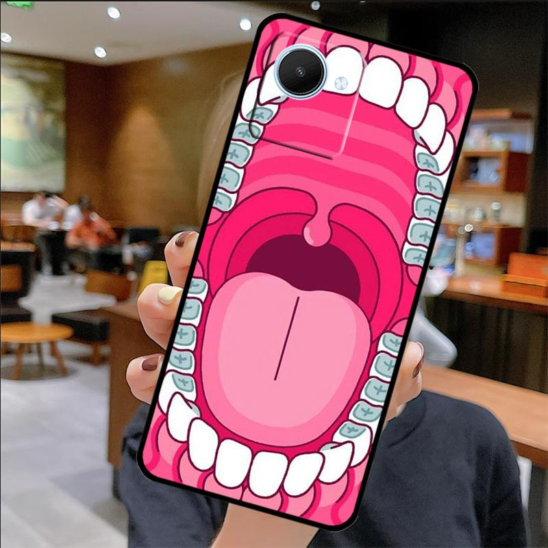 Cartoon Dentist Dental Teeth Case For Realme 14 Pro Plus 12 10 11 13 GT 6 6T 5 GT7 Pro C61 C55 C51 C21Y C25S C67 C75 C53