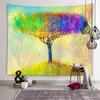 Fashionable Graffiti Tree Series Tapestry Printed Tapestry Home Decoration Wall Hanging Cloth Holiday Furnishings Beach Towel