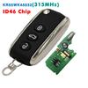 Ecusells Smart 3/4 Button Remote Key 315Mhz/ 433mhz ID46 for Bentley Continental GT GTC Flying Spur FCC KR55WK45031 KR55WK45032