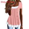Womens Summer Casual T Shirt With Button Details And Cotton Fabric For Office Wear