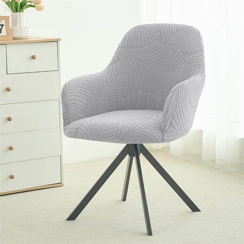 Verdickter Hochlehnen-Stuhlbezug Jacquard Drehstuhlbezug Staubschutz Haushalt Hotel Esszimmerstuhl Stuhlbezug Premium-Gefühl