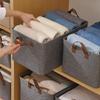 Covered Design Storage Box Fabric Material Metal Frame Wardrobe Organizer Collapsible Steel Frame Clothing Organizer