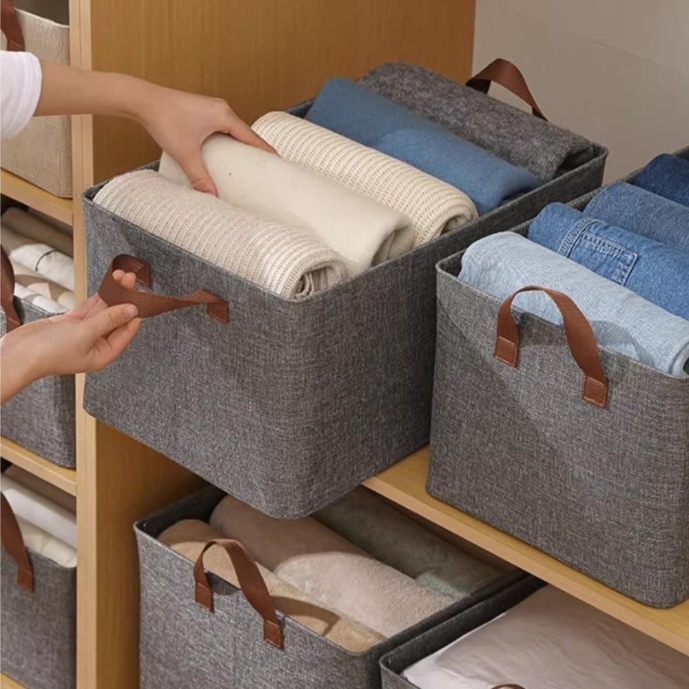 Covered Design Storage Box Fabric Material Metal Frame Wardrobe Organizer Collapsible Steel Frame Clothing Organizer