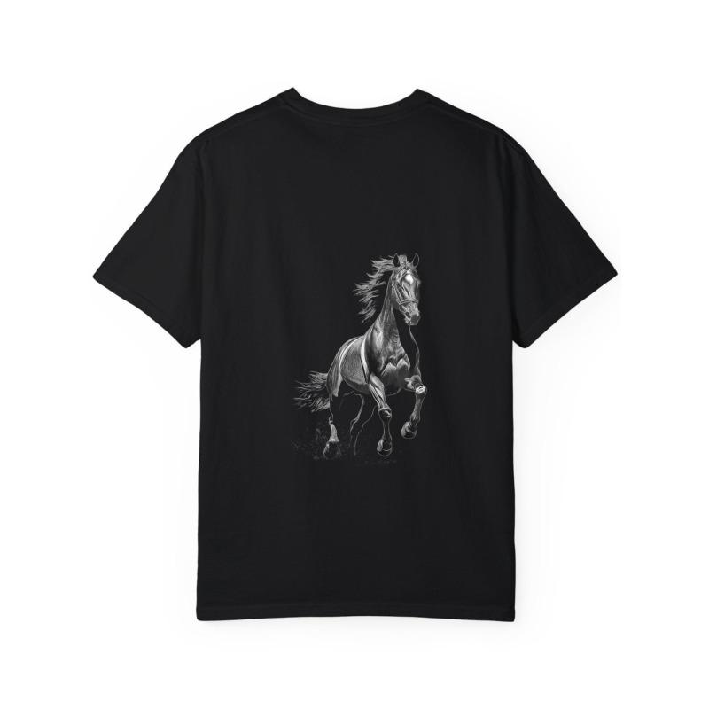 Men's blackT-Shirt Horse Graphic Print Casual Wear