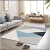 Geometric Minimalist Crystal Velvet Area Rug – Stain Resistant Non-Slip Carpet for Living Room Sofa, Washable Floor Mat