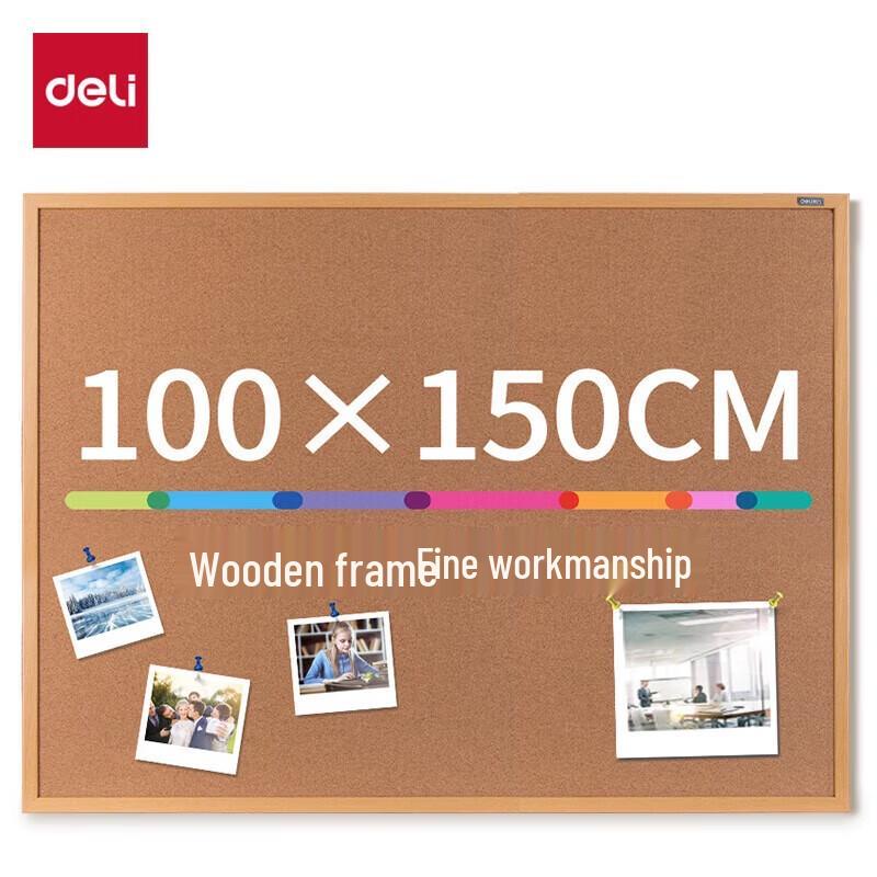 Deli 150x100cm Cork Whiteboard Message Board