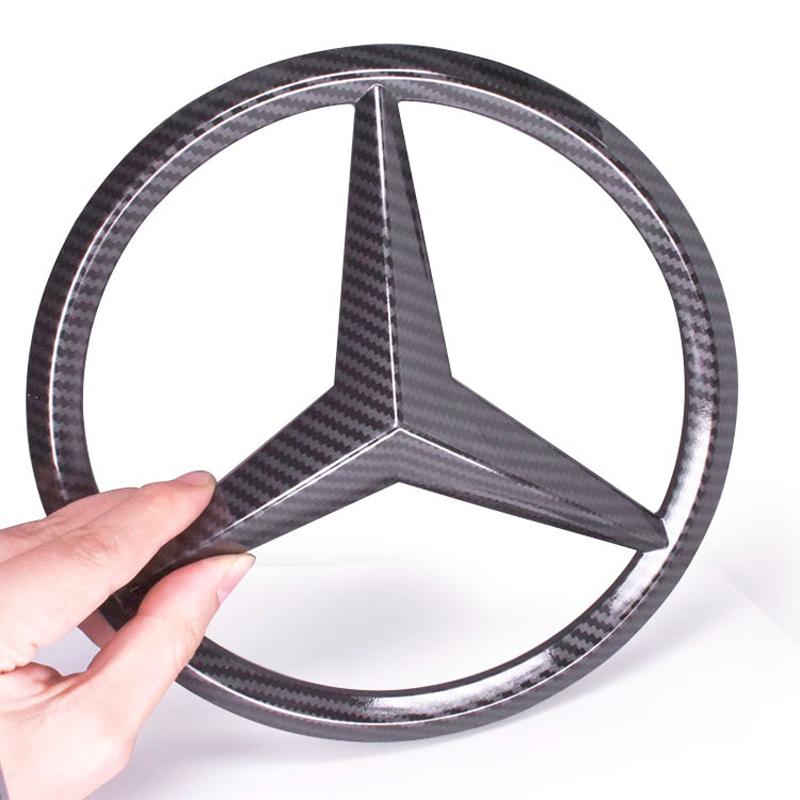 GZB4 1PC 210mm 188mm Car Front Grill Emblem Lid Cover Decoration For Mercedes Benz AMG class GLK W220 A180 W211 W205 GLC W203 Sticker