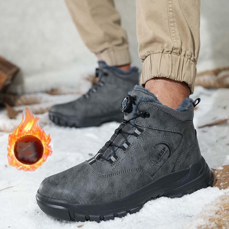 New Rotating Button Work Boots Men Puncture-Proof Men Safety Boots Protective Shoes Indestructible Security Steel Toe Shoes
