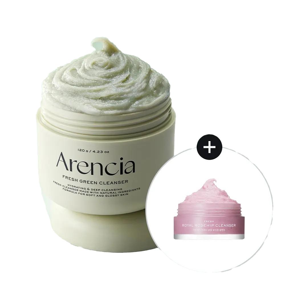 Arencia Rice Mochi Fresh Cleanser Set (Choose 1 : Green / Rosehip / Blue Hyssop + 15 g)
