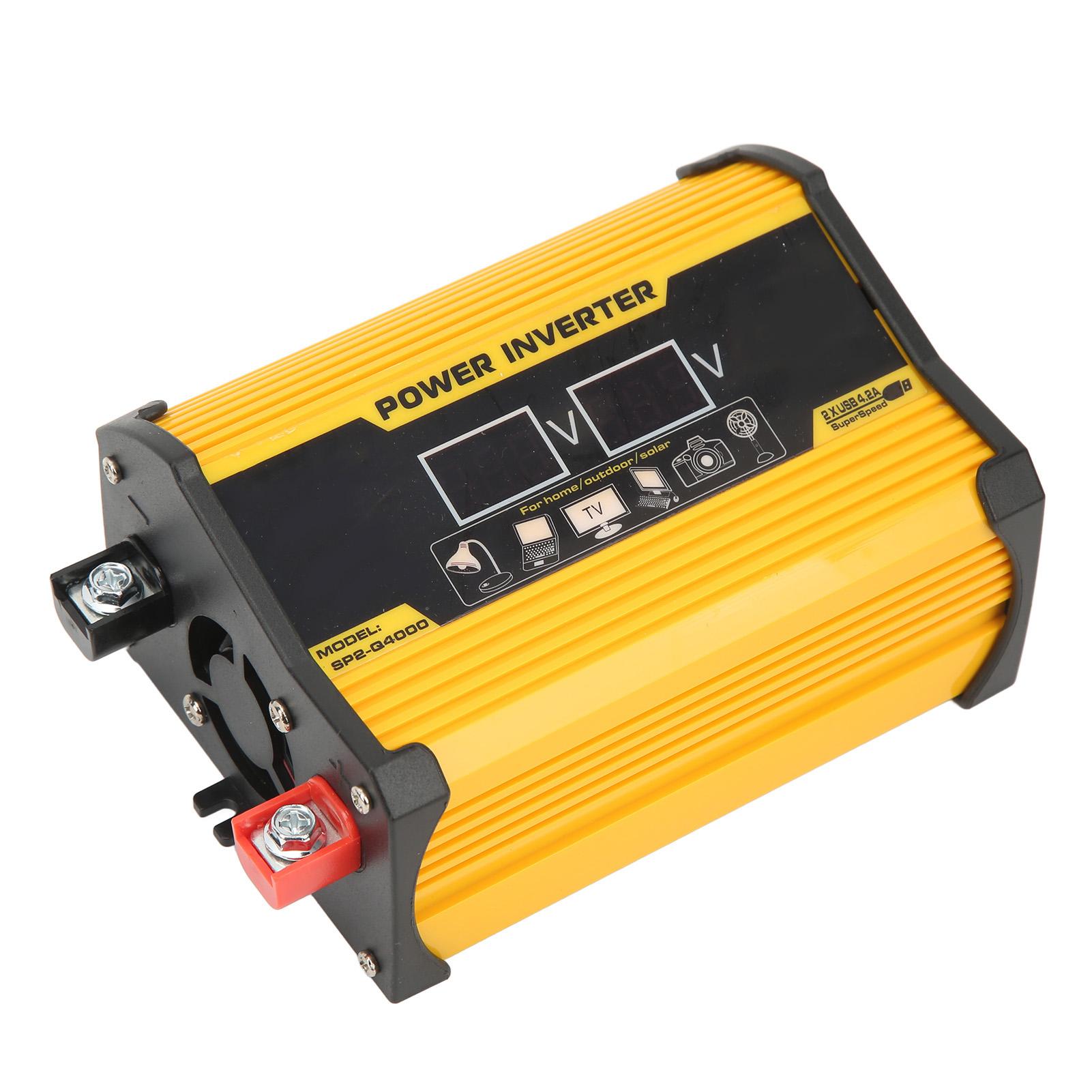 

Modified Sine Wave Inverter 300W Car Power Inverter DC 12V to 220V AC Converter with Dual USB Voltage Display жовтий