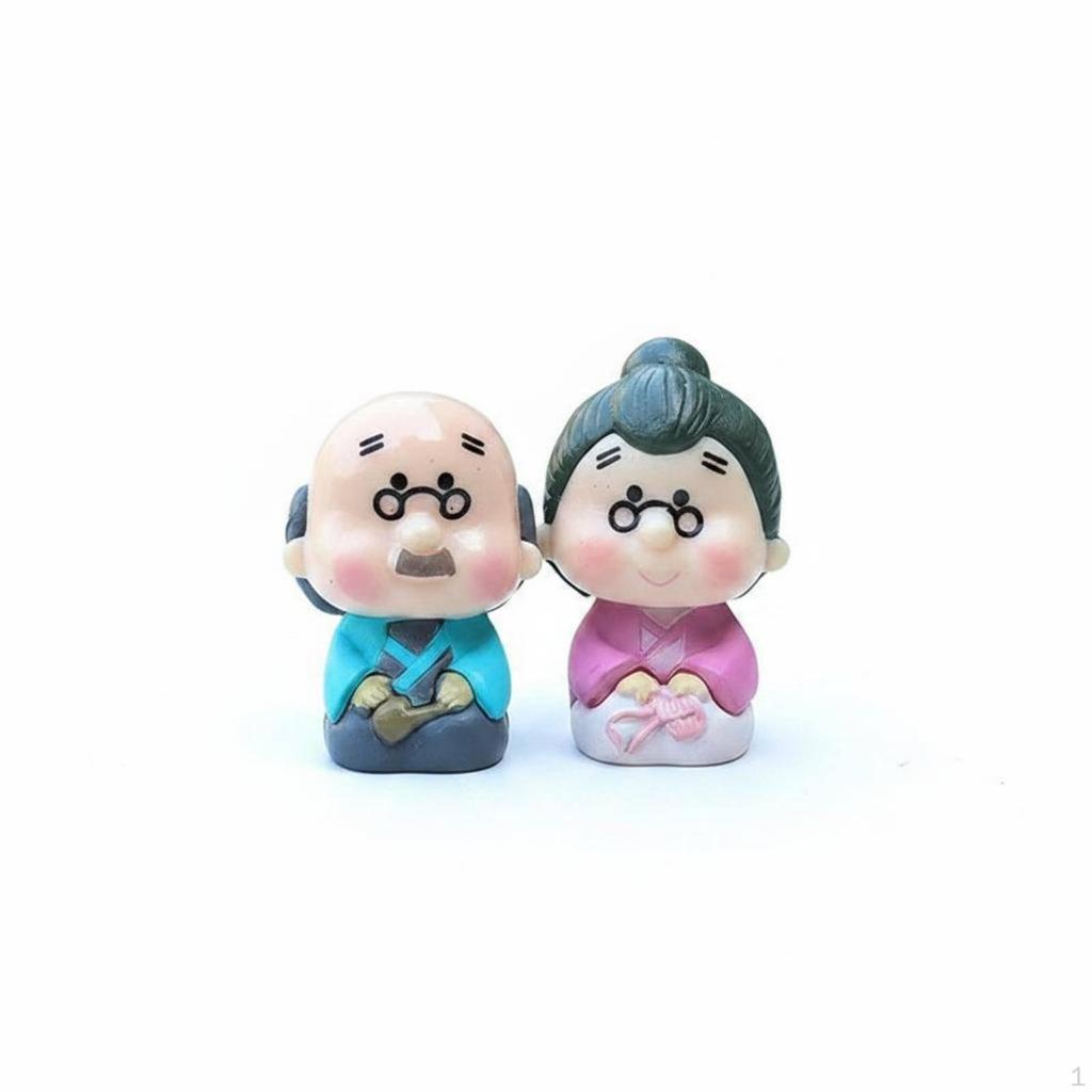 Couple Figurine Cute Design Miniature People Figures Handmade Fairy Garden Miniatures for Potted
