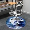 Elegant Blue Butterfly Moon Chair Mat   Round Carpet for Home Decor, Office Use, Living Room, Bedroom, Gift Idea0146b