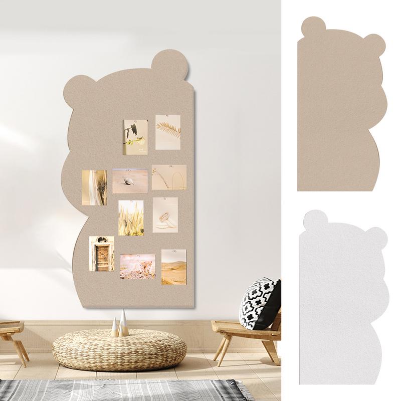 creative Felt Board Wall Stickers Message Board Photo Wall Works Background Wall Bulletin Display Board Room Home Decoration marrone