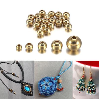 15-100 stuks originele ronde bal kralen van messing 3/4/5/6/8 mm armbanden losse bedelkralen voor doe-het-zelf kettingen sieraden maken kralen