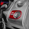 For Seat Ibiza 6j 2009 2010 2011 2012 2013 2014 Real Soft Carbon Fiber Sticker LHD RHD Car Headlight Switch Frame Interior Trim