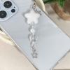 Unique Flocking Snowflake Star Phone Charm Winter Phone Jewelry Fashion Phone Ornament for Trendy Women Seeking Winter