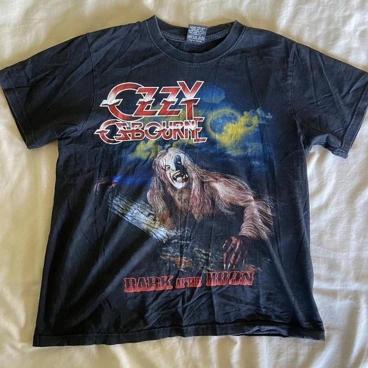 Винтажная футболка Оззи Осборна 90-х Ретро Унисекс С коротким рукавом Футболка Репринт Унисекс Футболка L
