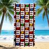 1Pc Colorful Pixel Beach Towel, Quick Dry, Multi-Use for Beach Pool Gym Yoga Home Travel, Christmas, Halloween, Xmas Gift M928887