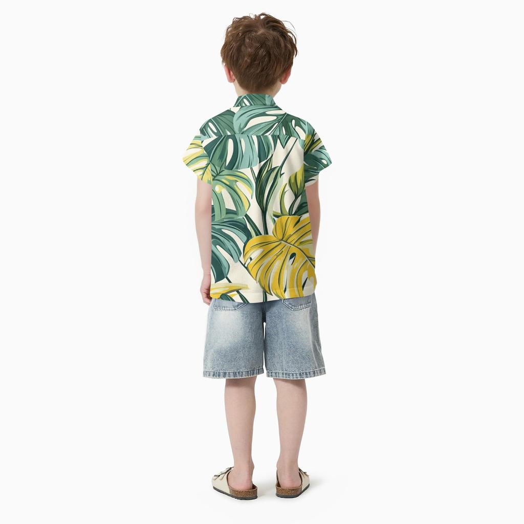 Family Matching Summer Outfits, Hawaiian Vacation Women Beach Dress, Girls Sundress, Men And Boys Button Down Shirt