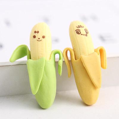 4pcs Banana Rubber Eraser for Pencil Erasing Correction Novelty Stationery School Student A6414