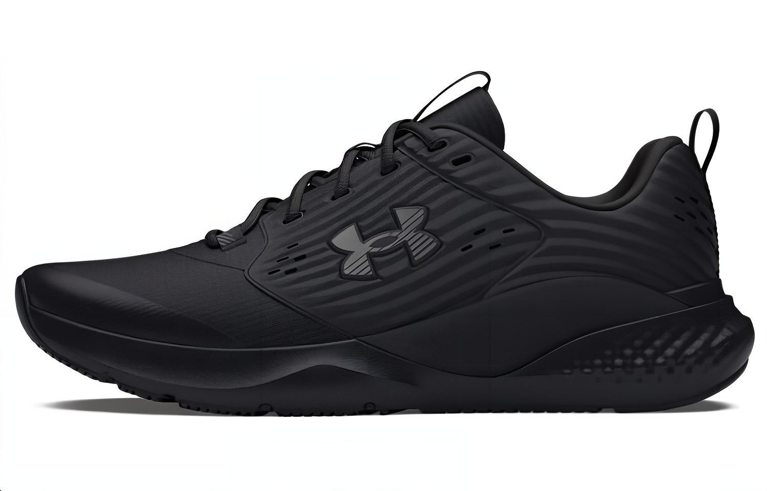Under Armour Charged Commit 4  Triple Black  3026017-005 45.5