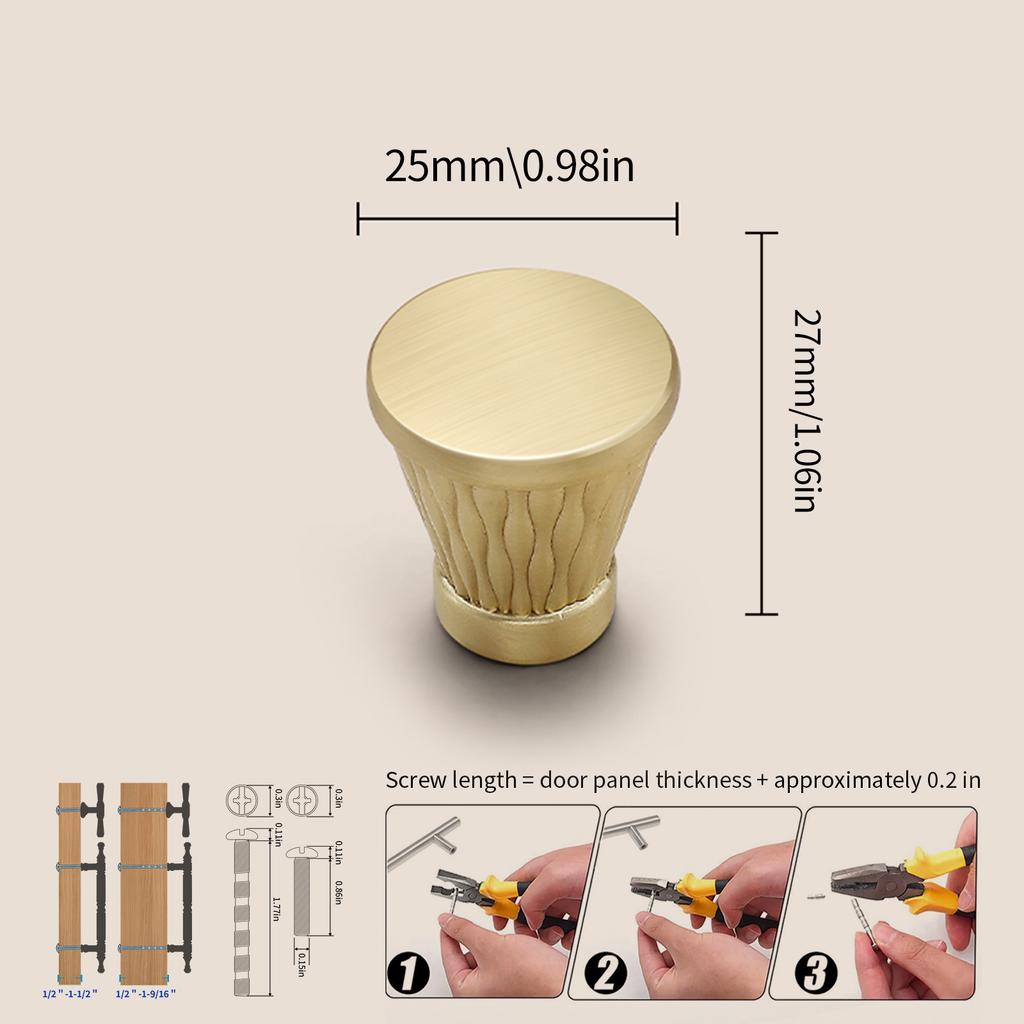Modern Single-Hole Zinc Alloy Round  Pulls Cupboard Wardrobe TV Cabinet Entryway Cabinet Nightstand Handle Furniture Hardware