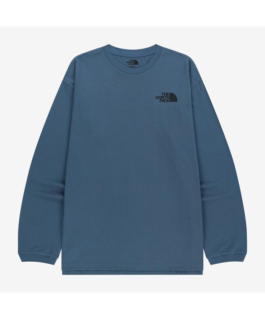 Noseupeiseu Nt7Tr51L Vintage Long Sleeve Round Neck Tee Dusk_Blue