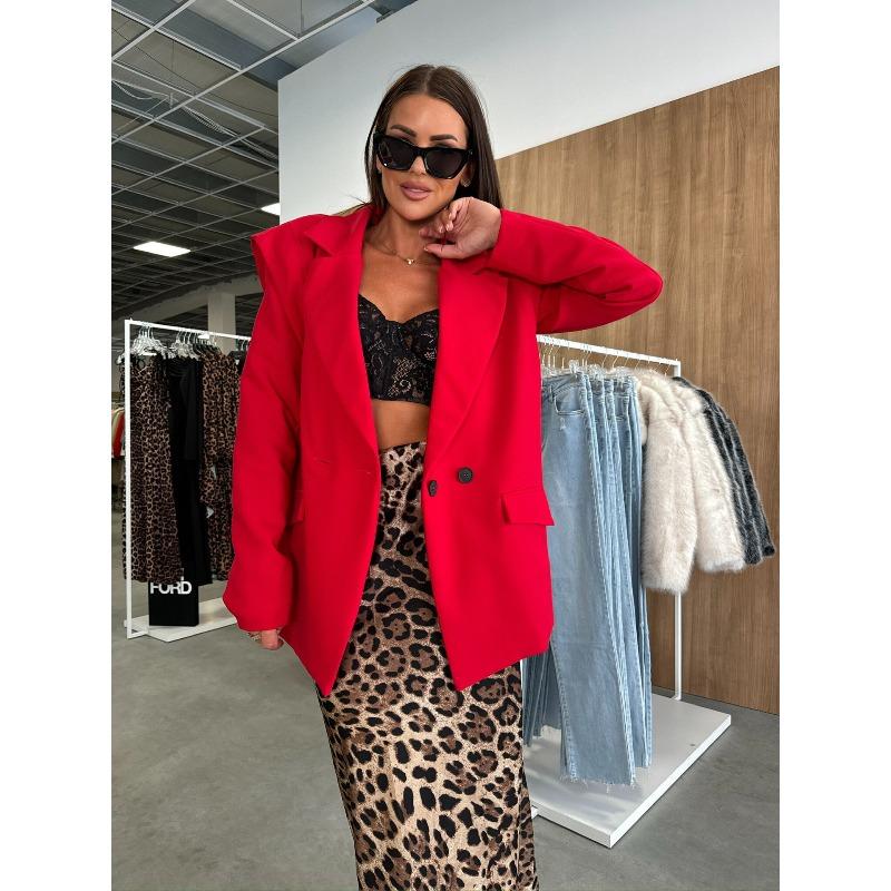 GMXIA Dámské Vintage ležérní jednobarevný potisk Podzim Zima Dlouhý rukáv POLO bundy a kabáty