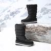 TUINANLE Winter Men's Large Size Plus Velvet Rubber Bottom Winter Shoes Men's Winter Snow Boots High Top