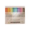 Double Headed Fluorescent Highlighter Pen 10/15Color Double Tip Marker Pen for Scrapbooking Journal Planner Card Making