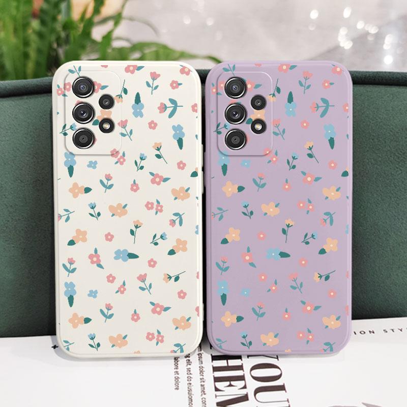 Mini Flowers Case For Samsung A17 A56 A54 A34 A24 A14 A73 A53 A33 A23 A13 A52 A52S A72 A32 A22  A12 A04S A04 A15 A25 A35 A55 5G