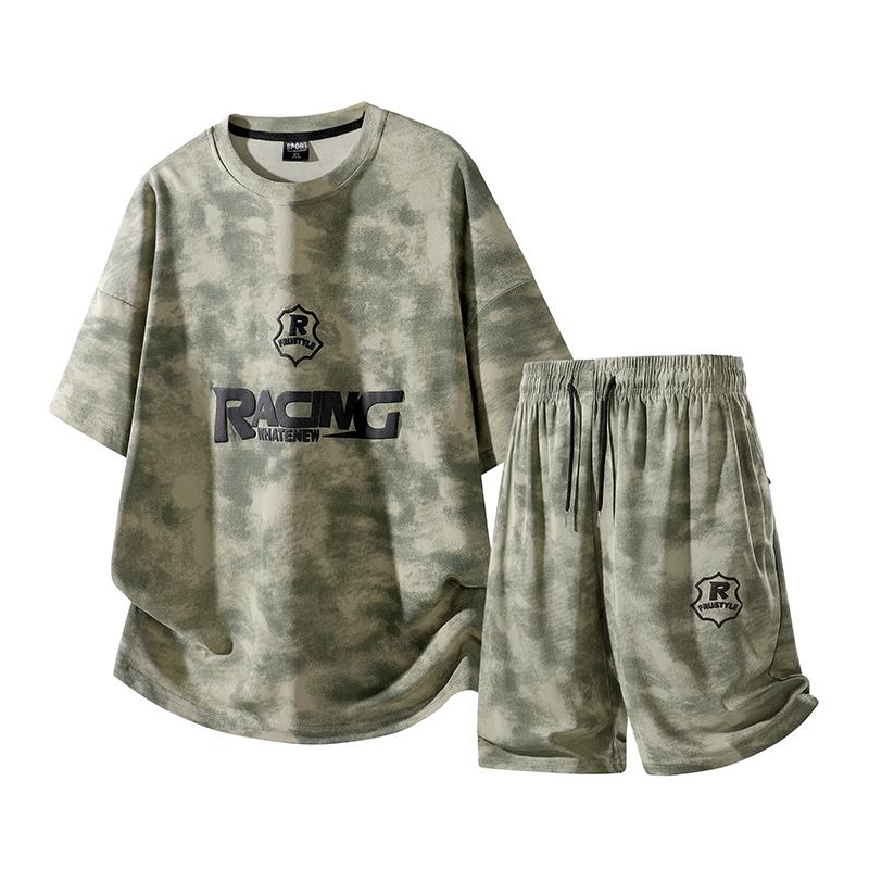 Short Suit Casual, Soft, Comfortable, Sporty, Loose And Casual, Men s Camouflage Short Suit 2XL