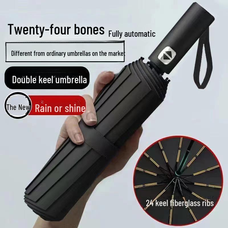 Automatic 60-Bone Folding Umbrella: Large Sun & Rain Protection, Dual-Use, Perfect Gift for Men & Women
